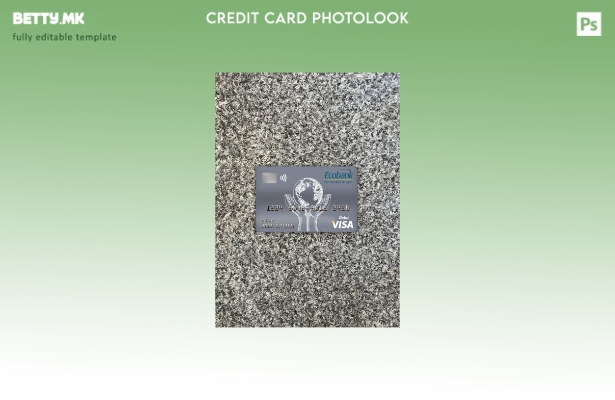 модерен стил на Конго Ecobank банка виза дебитна картичка photolook пред шаблон